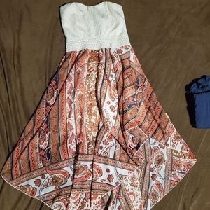 Rue21 one-piece bohemian dress with white top